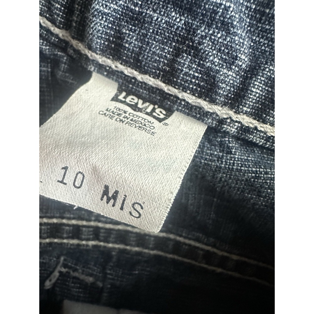 Levi's 577 Jeans Women's 10 MIS Loose Fit Lower Rise Dark Blue Denim Y2K Cropped - Picture 9 of 10